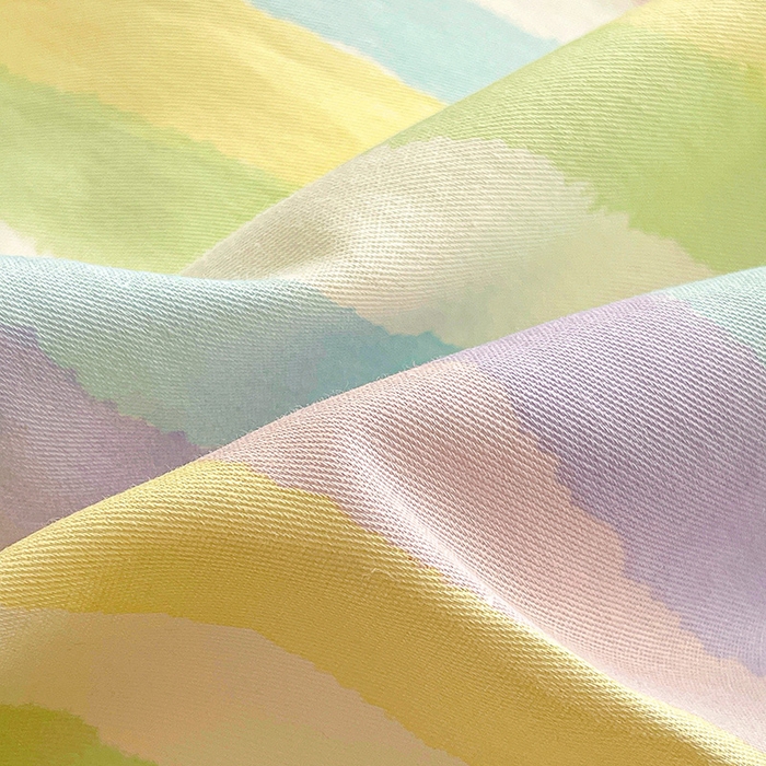 91家纺网 家纺一手货源 找家纺 暖意家纺 2026新款全棉贴布绣云朵兔四件套系列 云朵兔 蓝