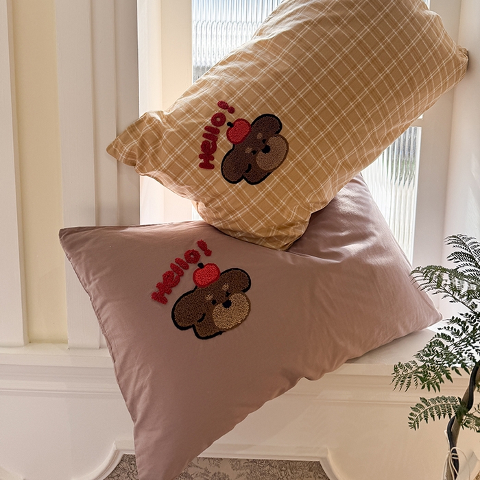 91家纺网 家纺一手货源 找家纺 欣宜家纺 2026新款全棉纯棉卡通毛巾绣四件套床上用品套件 快乐伙伴