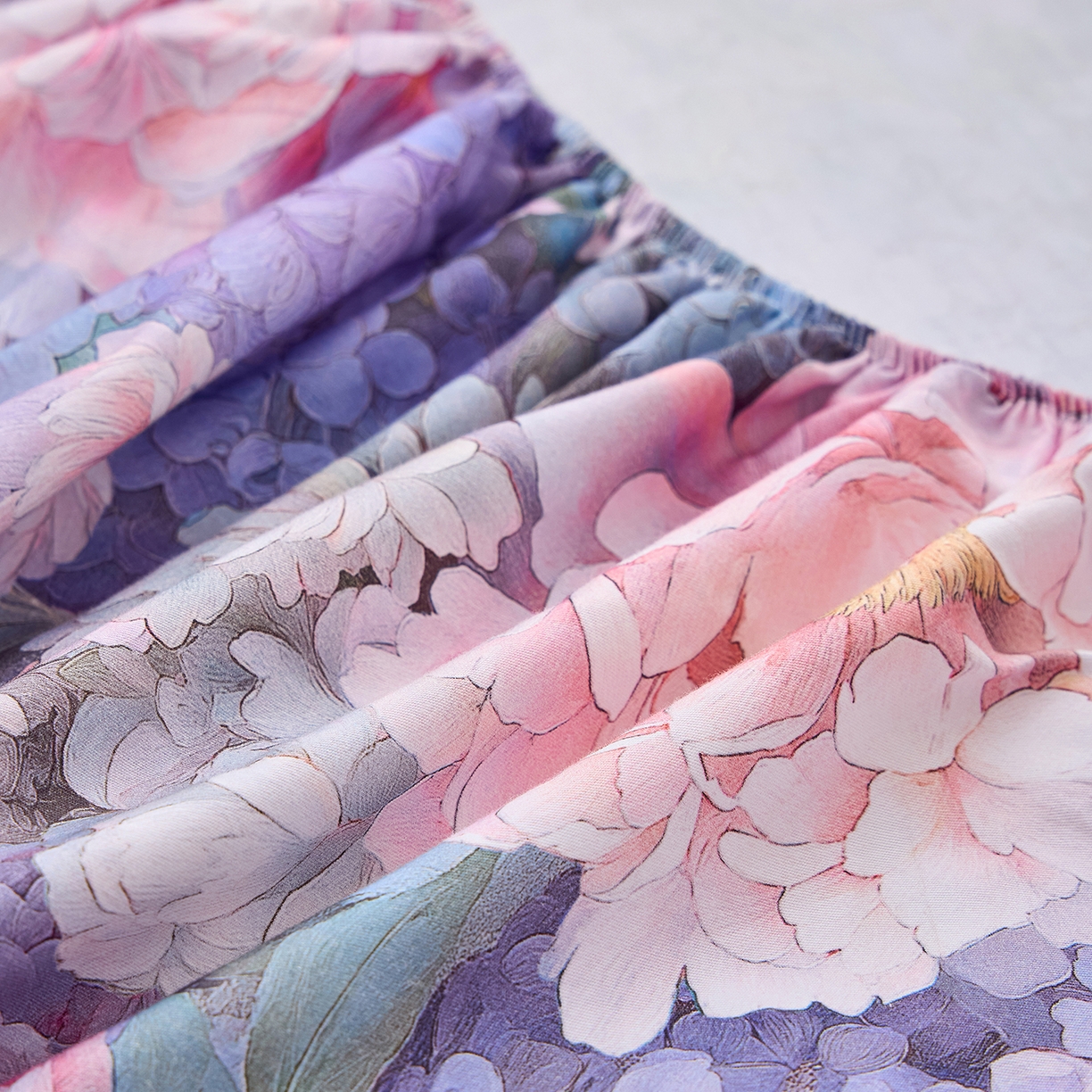 91家纺网 家纺一手货源 找家纺 元元家居（元元被业） 2026新款全棉13372套件及单品【印花款】-单床笠 思思