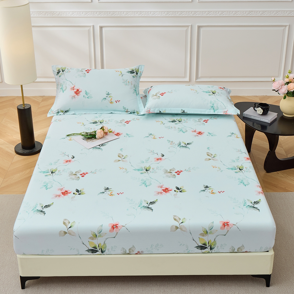 元元家居（元元被业） 2026新款全棉13372套件及单品【印花款】-单床笠 有枝