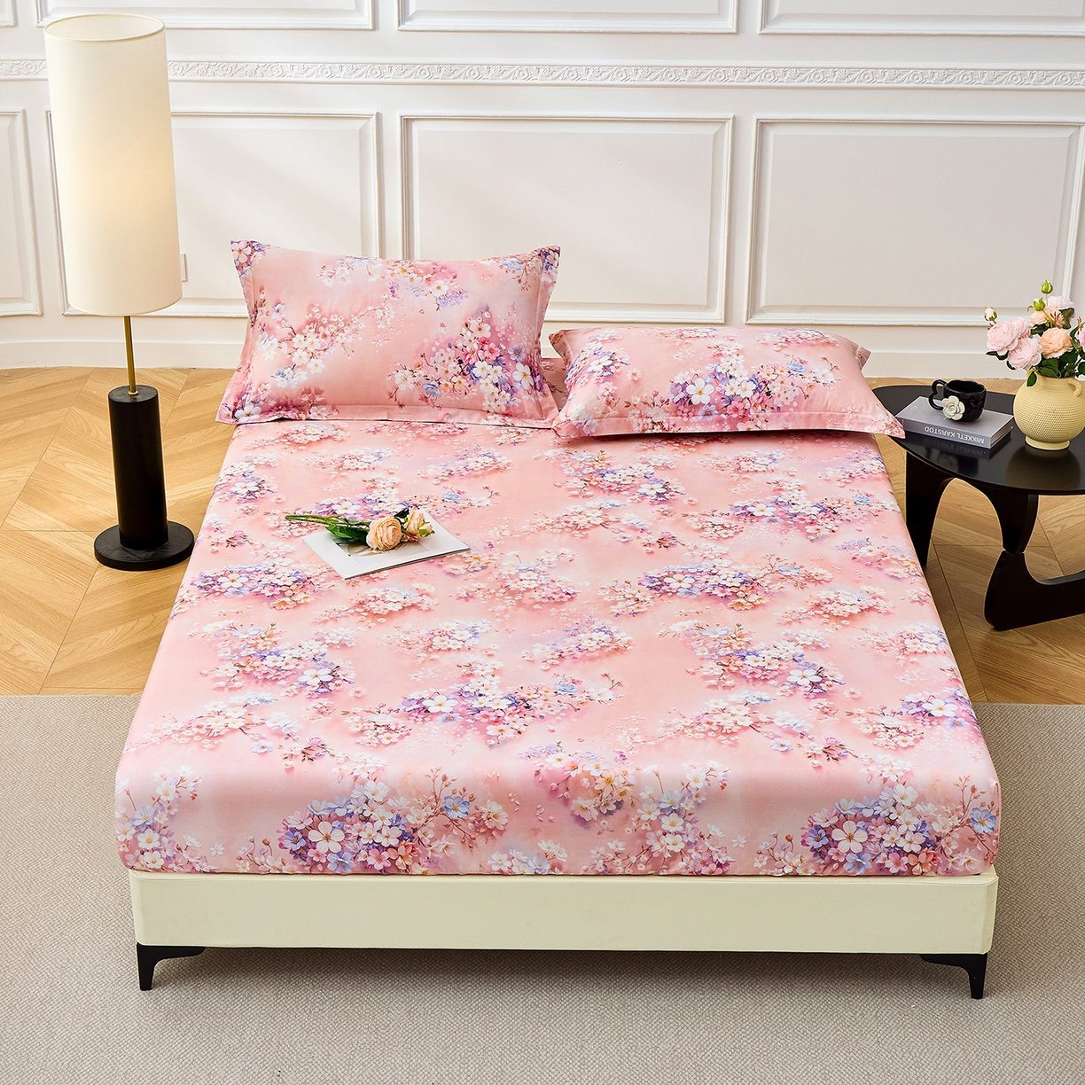 元元家居（元元被业） 2026新款全棉13372套件及单品【印花款】-单床笠 月棠