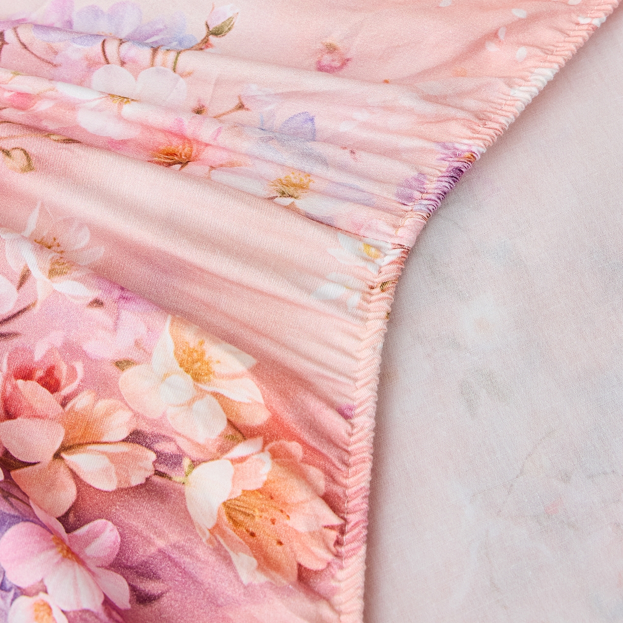 91家纺网 家纺一手货源 找家纺 元元家居（元元被业） 2026新款全棉13372套件及单品【印花款】-单床笠 月棠