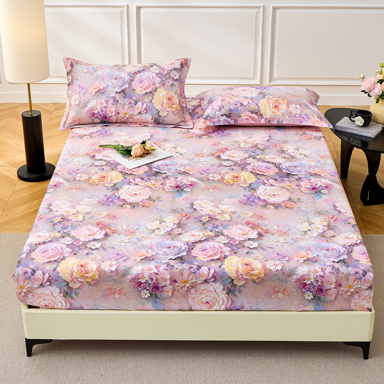 元元家居（元元被业） 2026新款全棉13372套件及单品【印花款】-单床笠 云樾