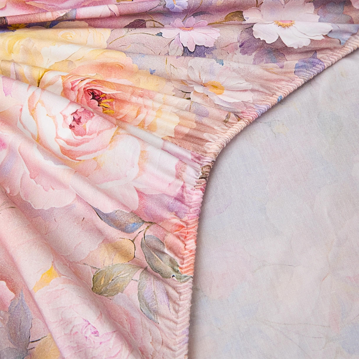 91家纺网 家纺一手货源 找家纺 元元家居（元元被业） 2026新款全棉13372套件及单品【印花款】-单床笠 云樾