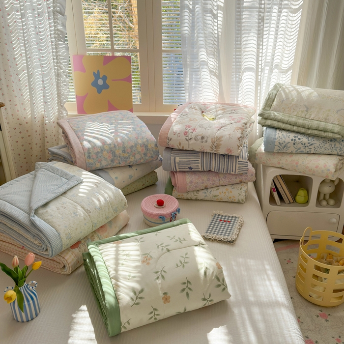 91家纺网 家纺一手货源 找家纺 （总）暖阳【同款地板价】【A类送质检】2026新款印花全棉棉花夏被纯棉空调被