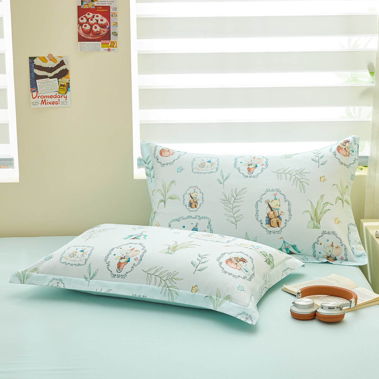 91家纺网 家纺一手货源 找家纺 （总）元元家居（元元被业） 2026新款全棉13372套件及单品【印花款】-单枕套