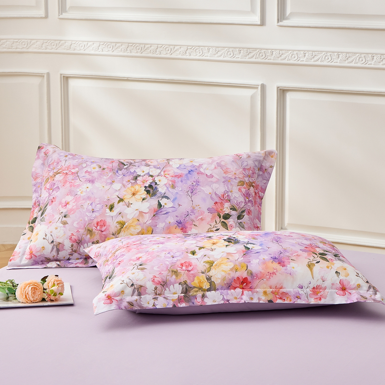 91家纺网 家纺一手货源 找家纺 （总）元元家居（元元被业） 2026新款全棉13372套件及单品【印花款】-单枕套