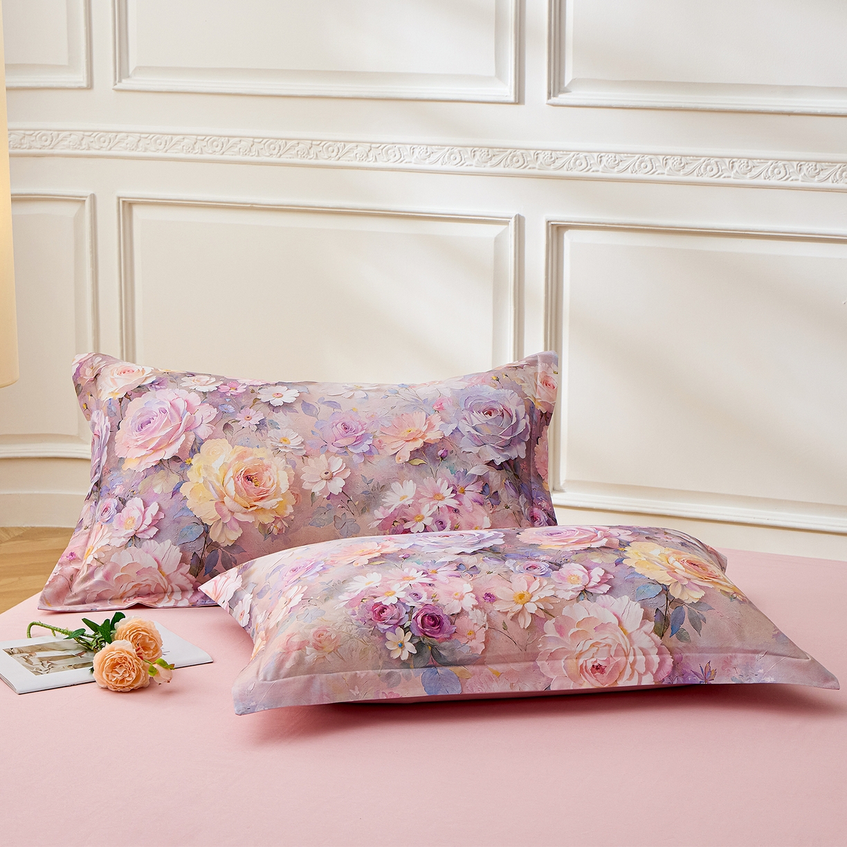 91家纺网 家纺一手货源 找家纺 元元家居（元元被业） 2026新款全棉13372套件及单品【印花款】-单枕套 云樾