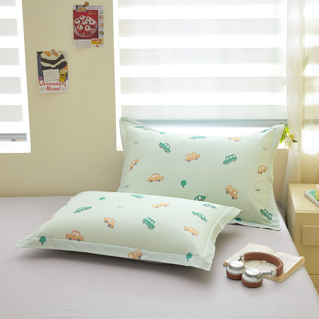 元元家居（元元被业） 2026新款全棉13372套件及单品【印花款】-单枕套 嘟嘟城