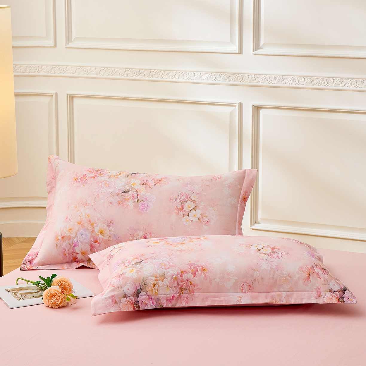 元元家居（元元被业） 2026新款全棉13372套件及单品【印花款】-单枕套 芳菲