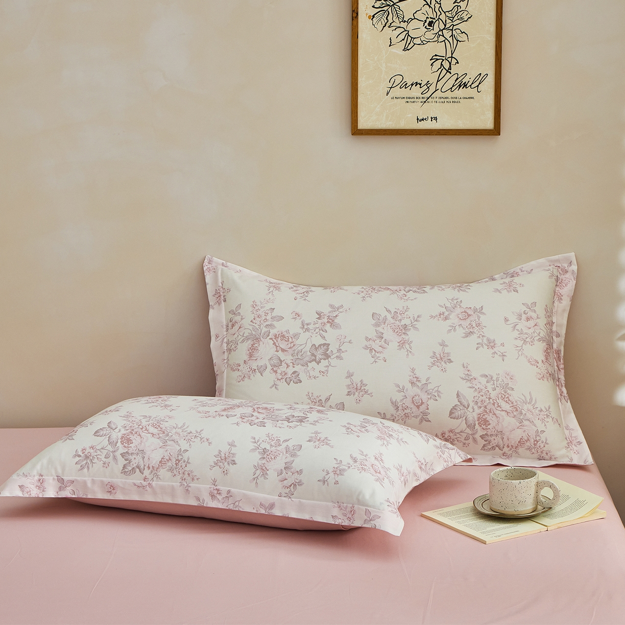 元元家居（元元被业） 2026新款全棉13372套件及单品【印花款】-单枕套 芙尔