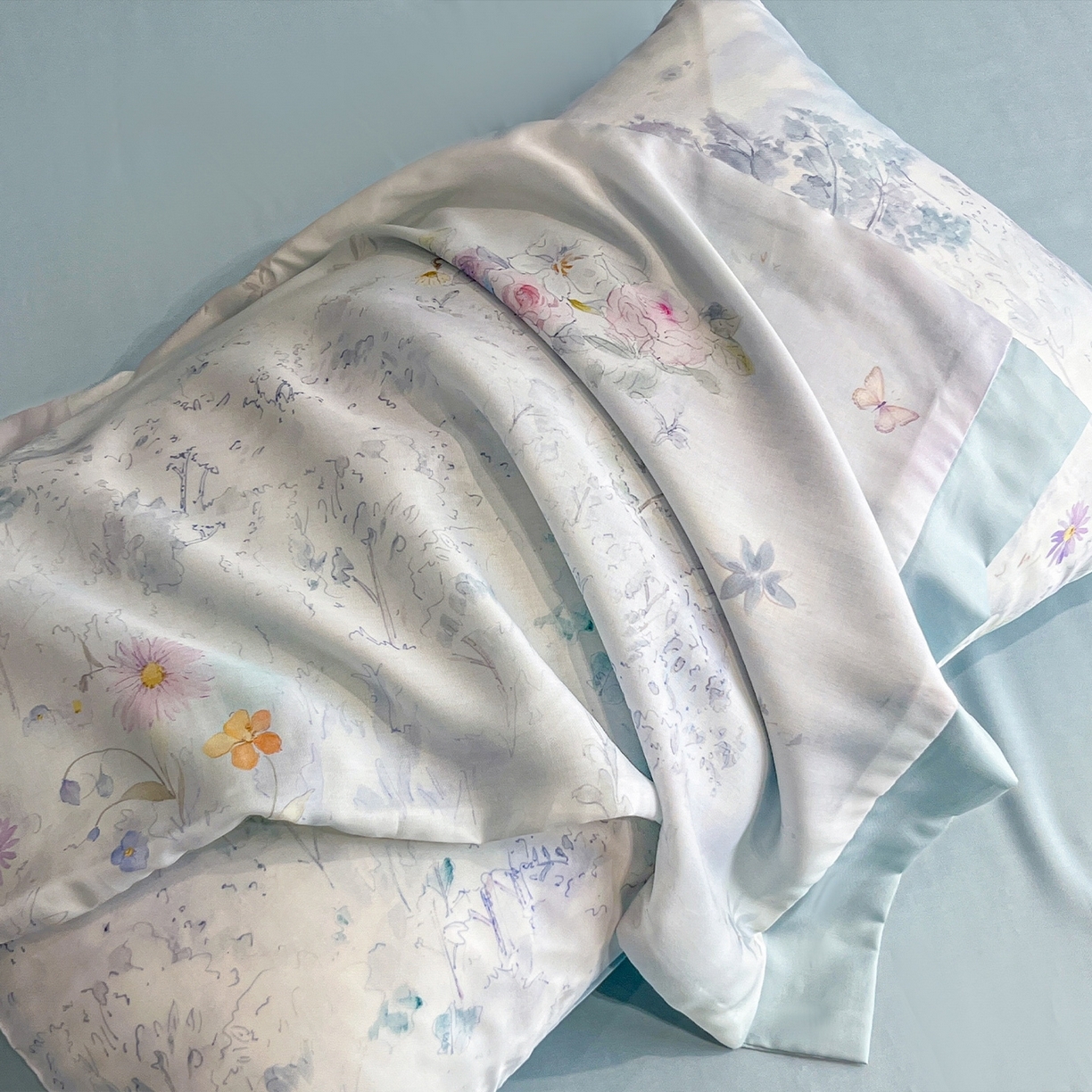 91家纺网 家纺一手货源 找家纺 （总）迷尚家居 2026新款夏被100%莱赛尔数码印花夏被四件套50支天丝夏被