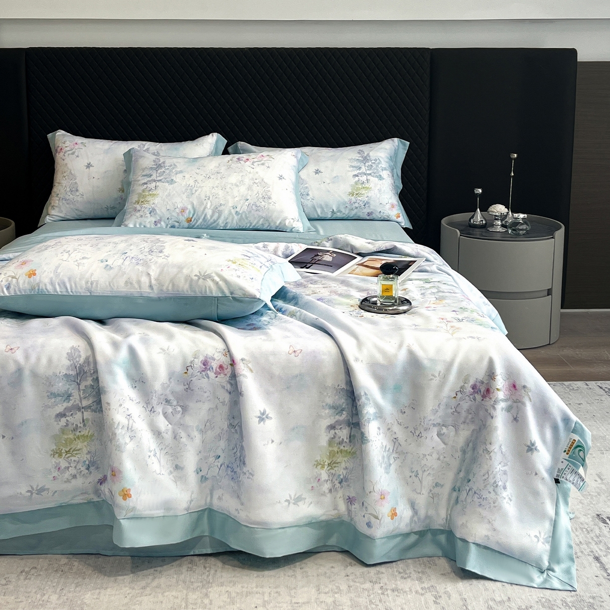 91家纺网 家纺一手货源 找家纺 （总）迷尚家居 2026新款夏被100%莱赛尔数码印花夏被四件套50支天丝夏被