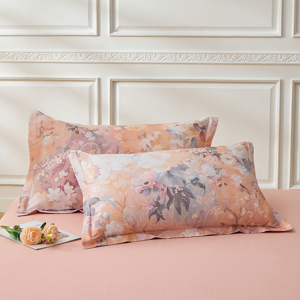 91家纺网 家纺一手货源 找家纺 元元家居（元元被业） 2026新款全棉13372套件及单品【印花款】-单枕套 惊艳