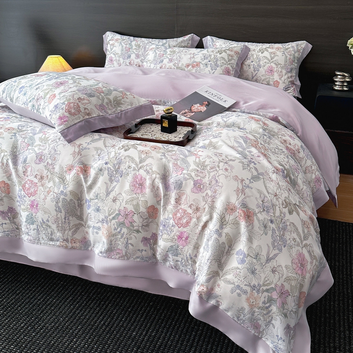 91家纺网 家纺一手货源 找家纺 （总）迷尚家居 2026新款100%莱赛尔数码印花天丝四件套