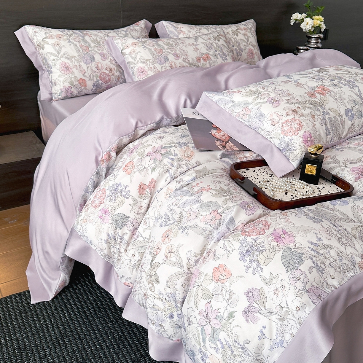 91家纺网 家纺一手货源 找家纺 （总）迷尚家居 2026新款100%莱赛尔数码印花天丝四件套