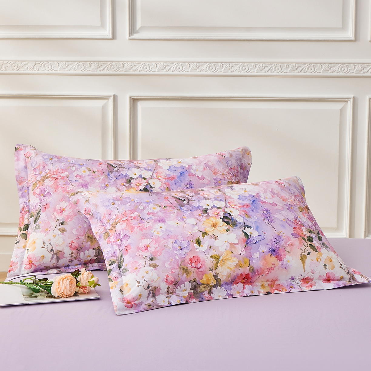 91家纺网 家纺一手货源 找家纺 元元家居（元元被业） 2026新款全棉13372套件及单品【印花款】-单枕套 闪亮