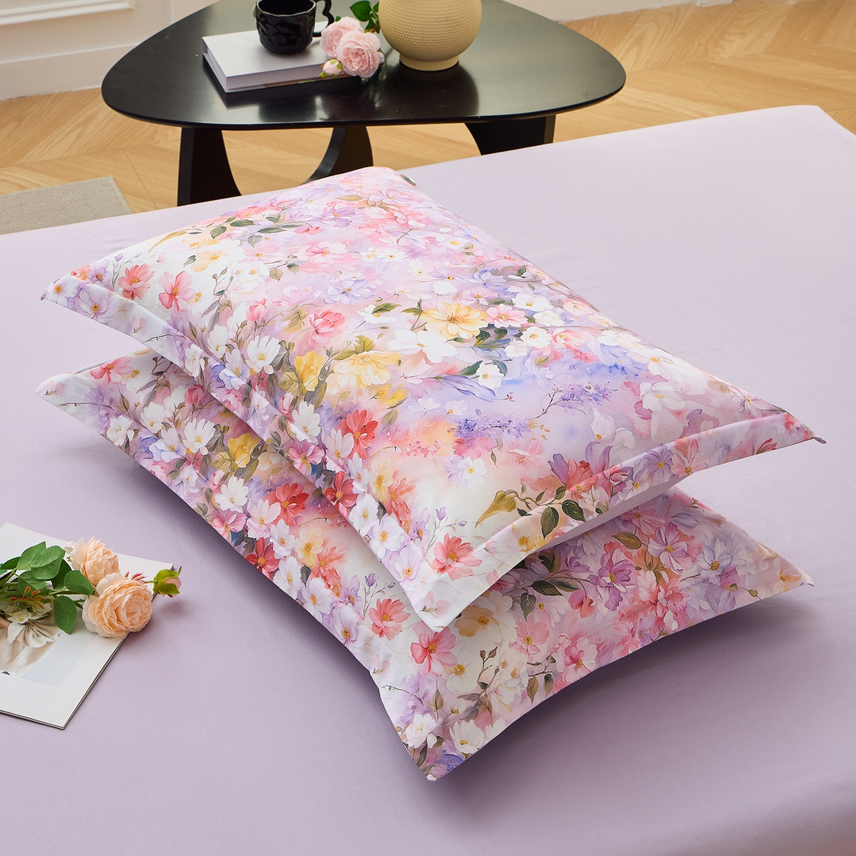 91家纺网 家纺一手货源 找家纺 元元家居（元元被业） 2026新款全棉13372套件及单品【印花款】-单枕套 闪亮