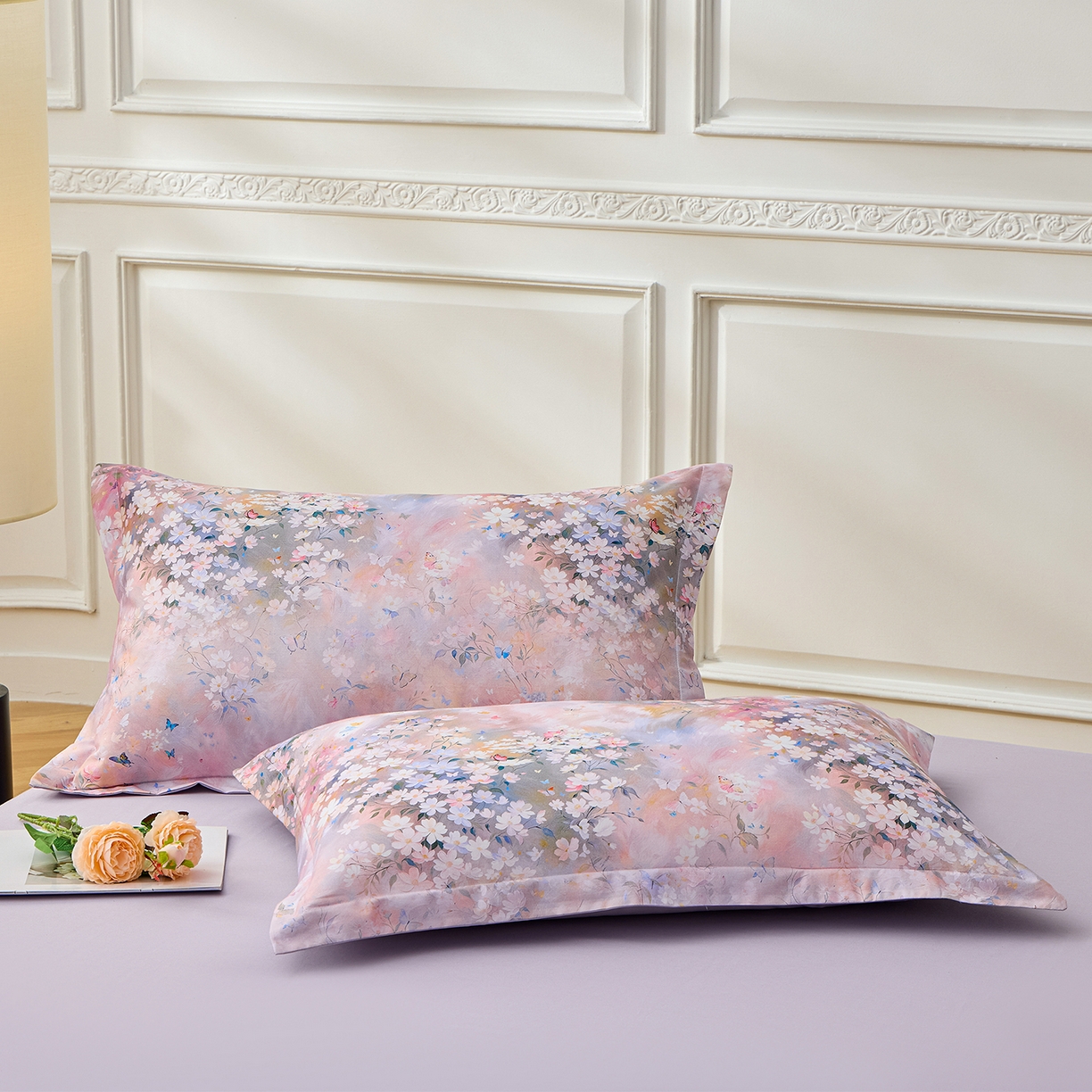 91家纺网 家纺一手货源 找家纺 元元家居（元元被业） 2026新款全棉13372套件及单品【印花款】-单枕套 时光