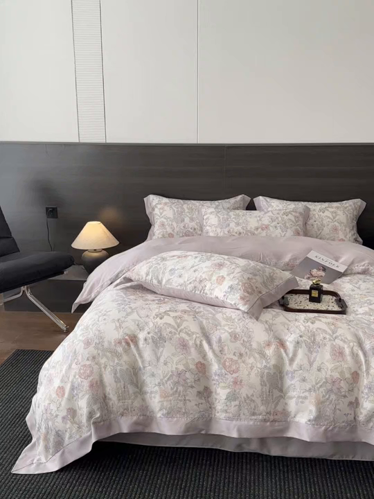 91家纺网 家纺一手货源 找家纺 （总）迷尚家居 2026新款100%莱赛尔数码印花天丝四件套