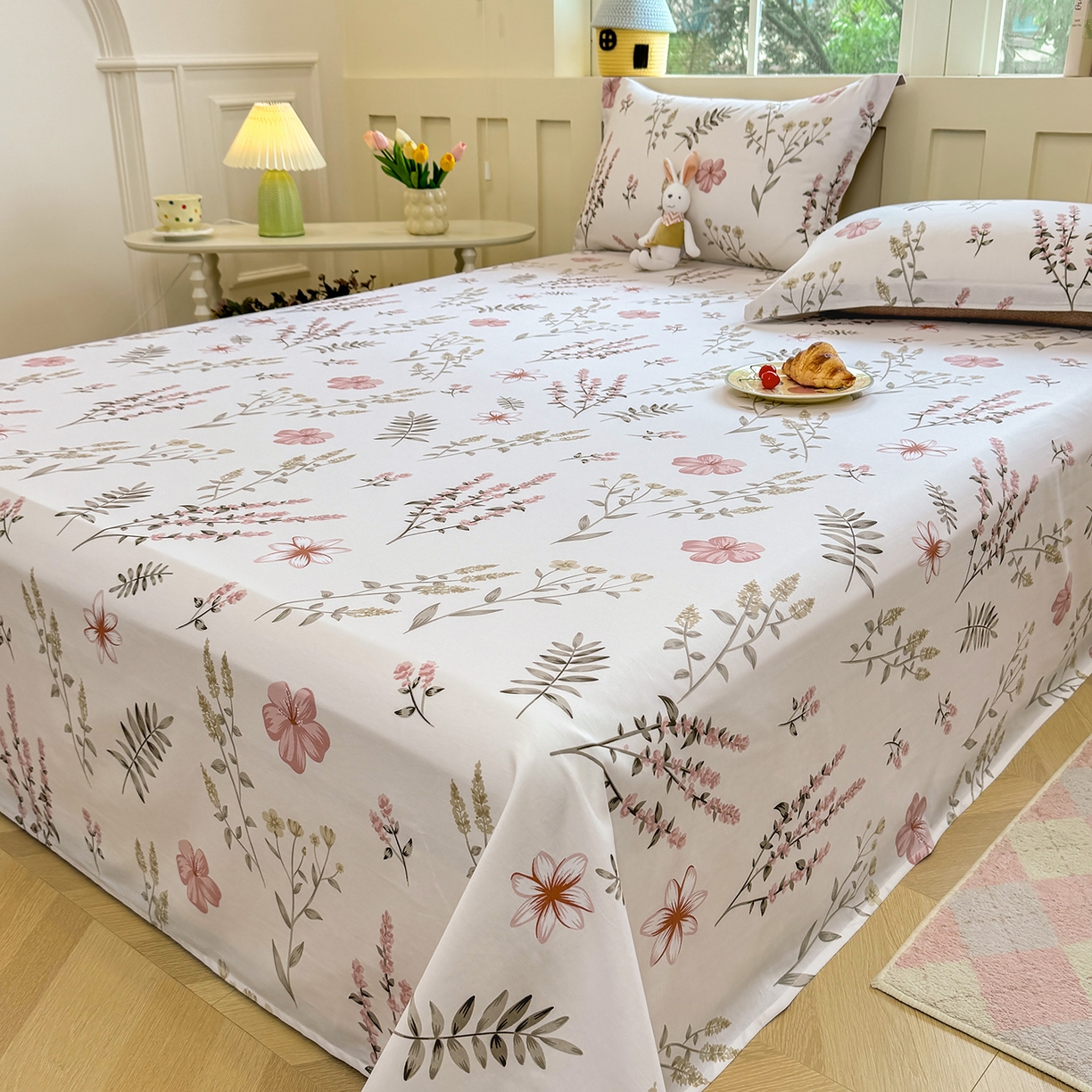 91家纺网 家纺一手货源 找家纺 壹贝家纺 2026新款全棉喷气印花床单系列 陌上花开