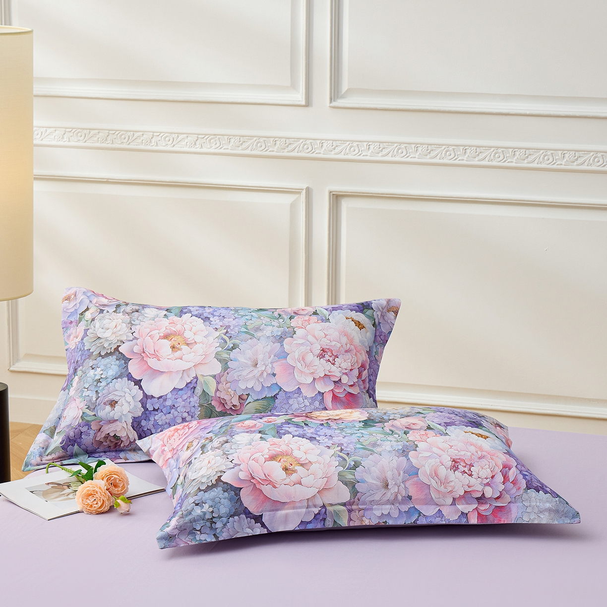 元元家居（元元被业） 2026新款全棉13372套件及单品【印花款】-单枕套 思思