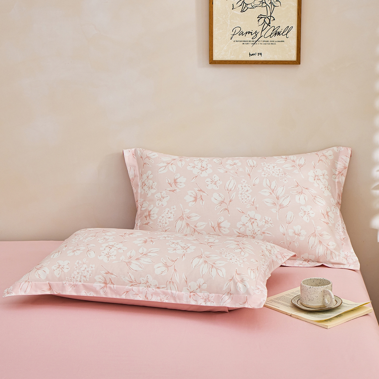 元元家居（元元被业） 2026新款全棉13372套件及单品【印花款】-单枕套 婉约