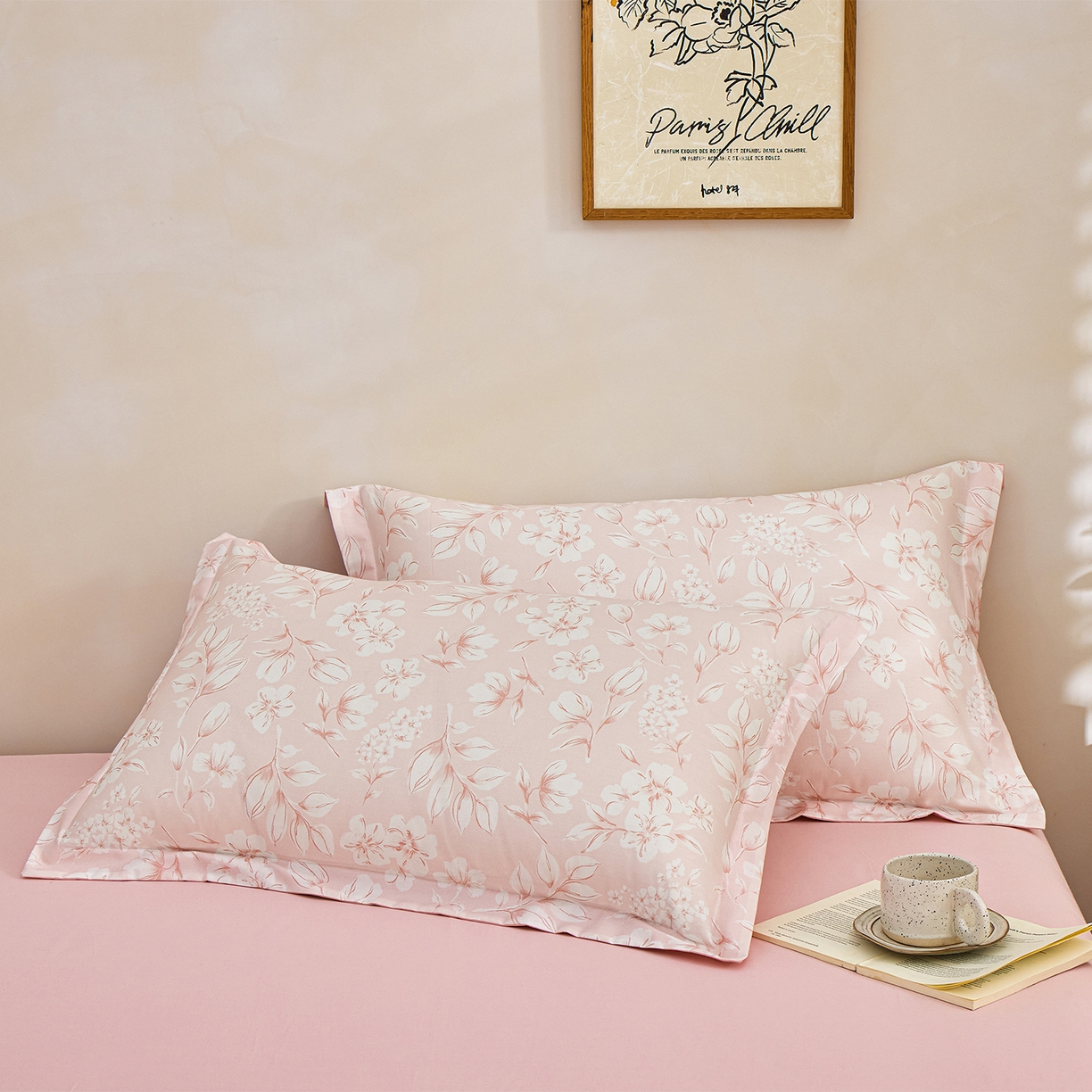 91家纺网 家纺一手货源 找家纺 元元家居（元元被业） 2026新款全棉13372套件及单品【印花款】-单枕套 婉约