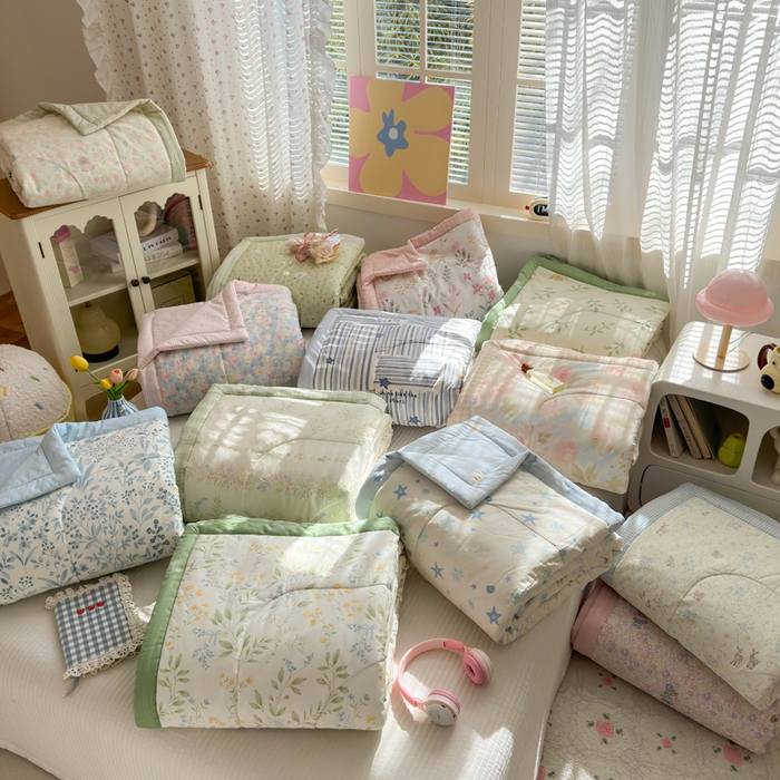 91家纺网 家纺一手货源 找家纺 （总）暖阳 【同款地板价】2026新款A类印花全棉夏被纯棉空调被