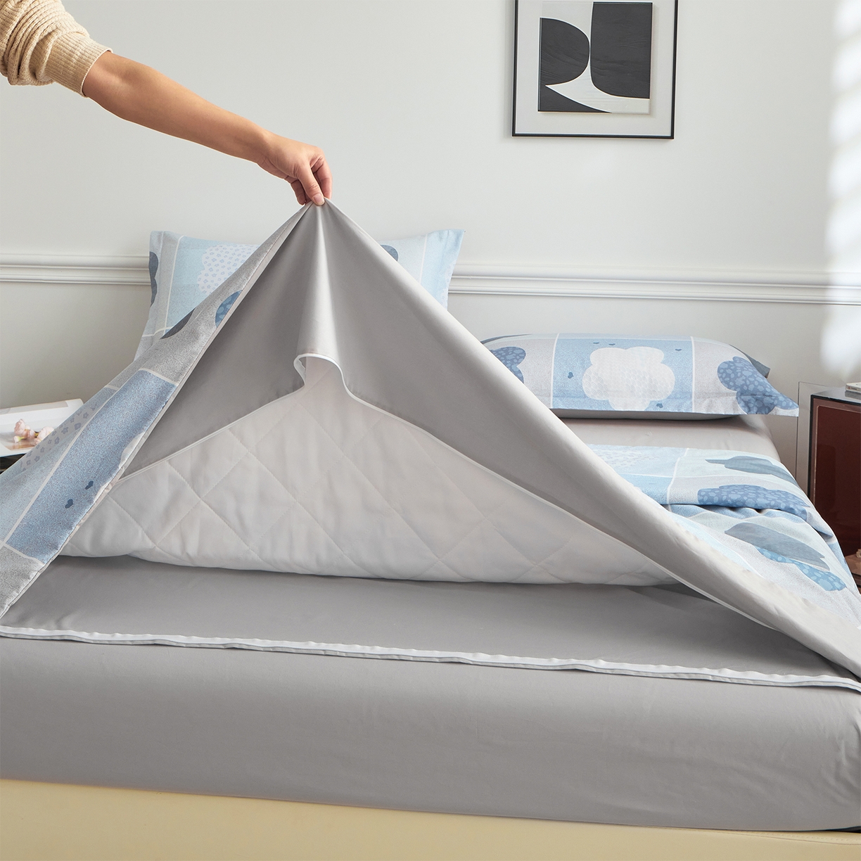 91家纺网 家纺一手货源 找家纺 （总）元元家居（元元被业） 2026新款全棉13372套件及单品【印花款】-夹棉被套