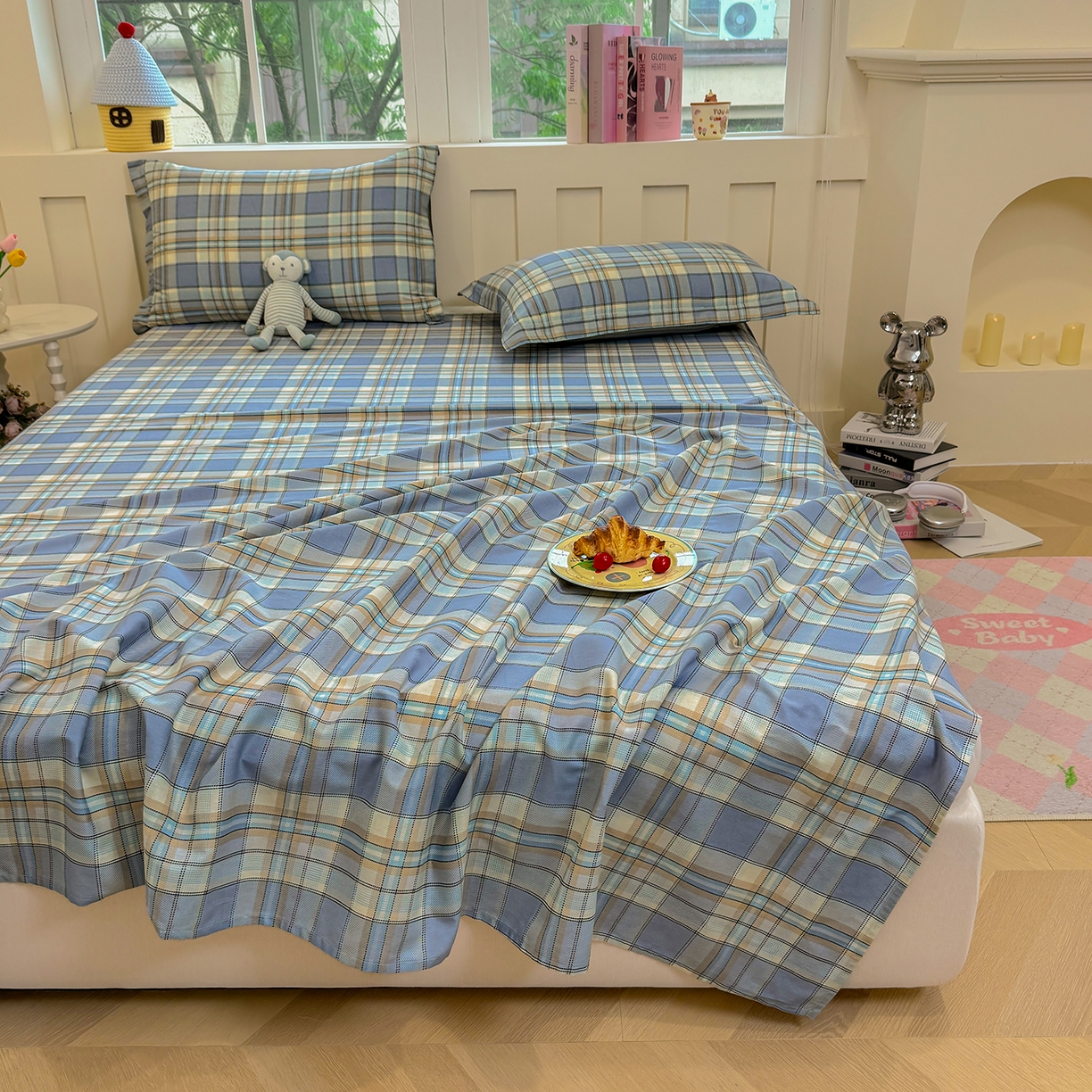 91家纺网 家纺一手货源 找家纺 壹贝家纺 2026新款全棉喷气印花床单系列 品质生活-兰