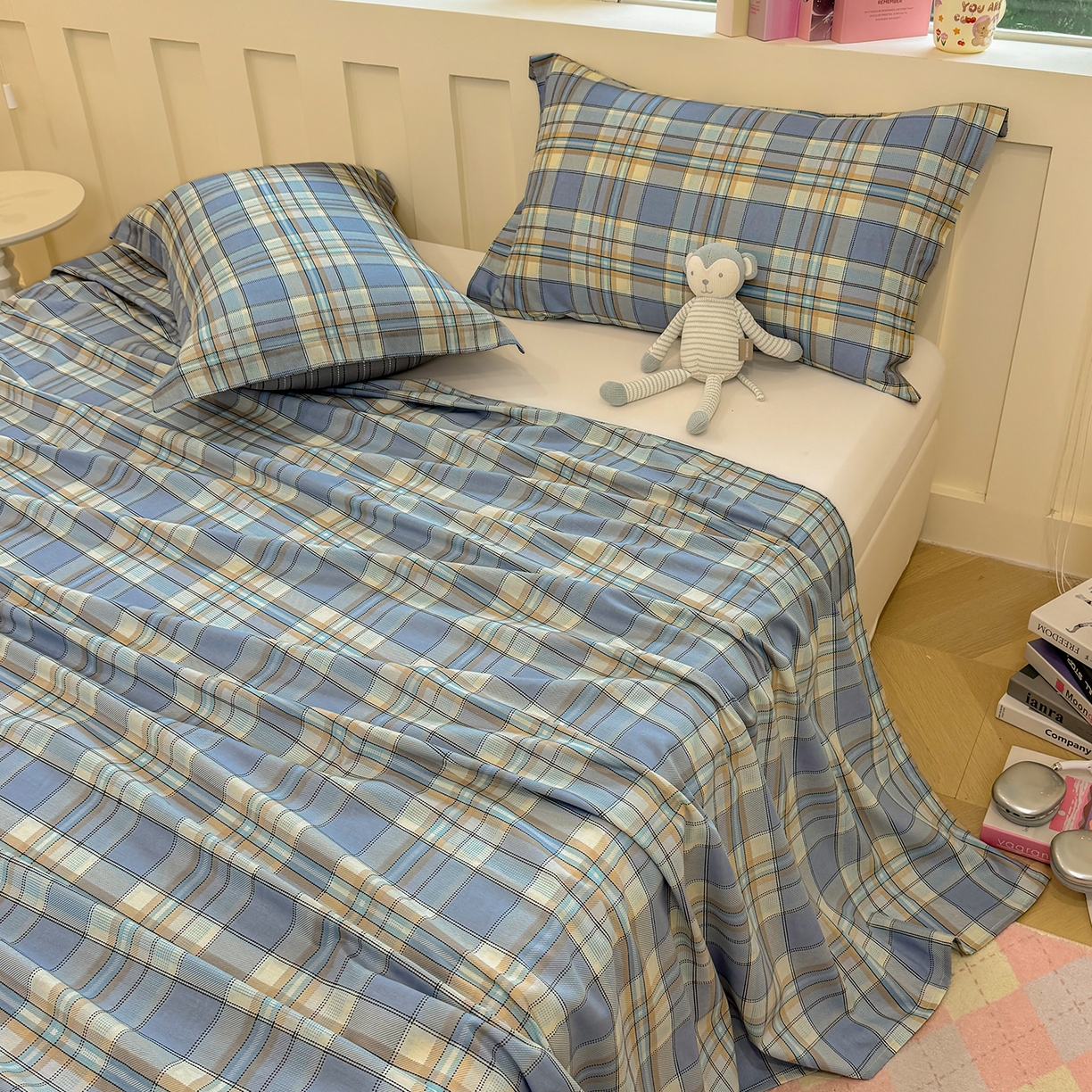 91家纺网 家纺一手货源 找家纺 壹贝家纺 2026新款全棉喷气印花床单系列 品质生活-兰