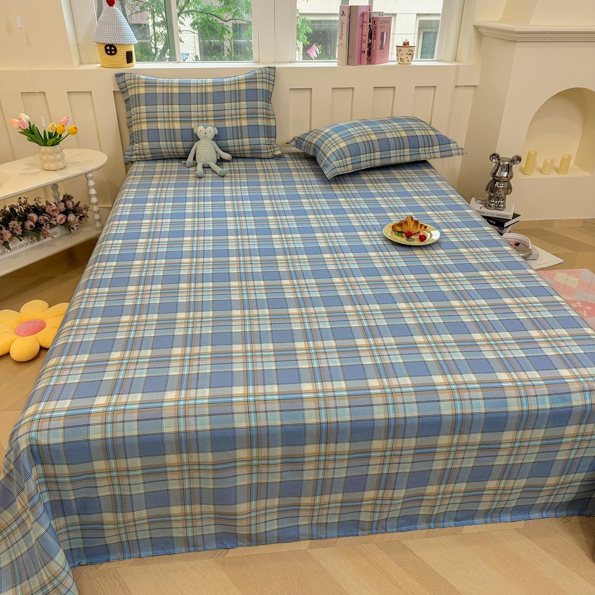 91家纺网 家纺一手货源 找家纺 壹贝家纺 2026新款全棉喷气印花床单系列 品质生活-兰