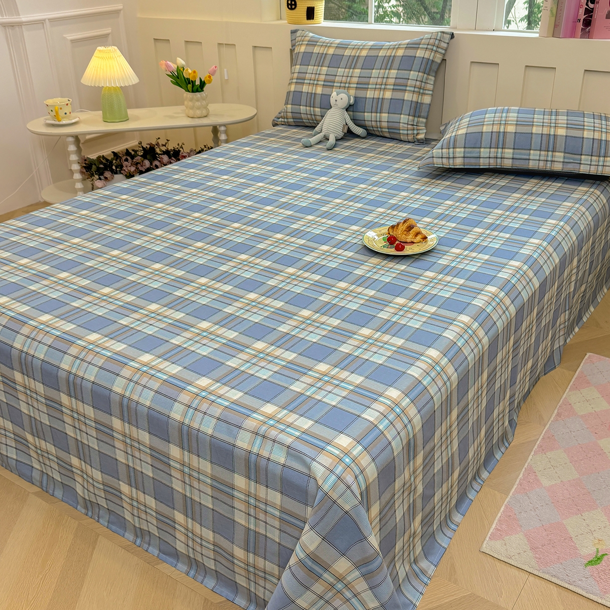 91家纺网 家纺一手货源 找家纺 壹贝家纺 2026新款全棉喷气印花床单系列 品质生活-兰