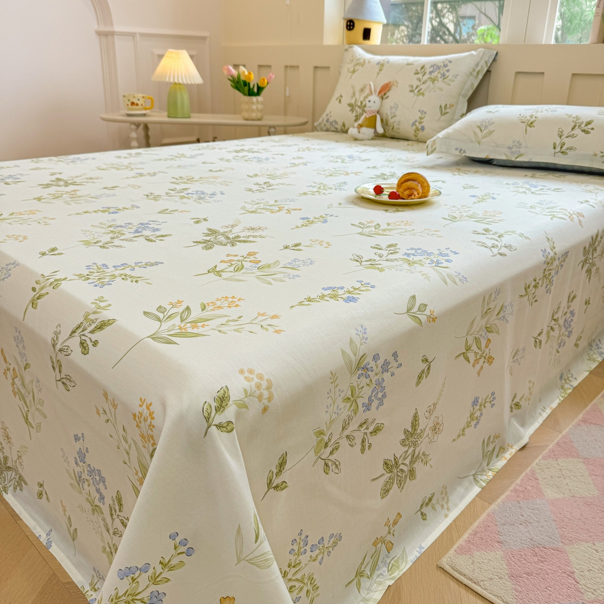 91家纺网 家纺一手货源 找家纺 壹贝家纺 2026新款全棉喷气印花床单系列 沁园春