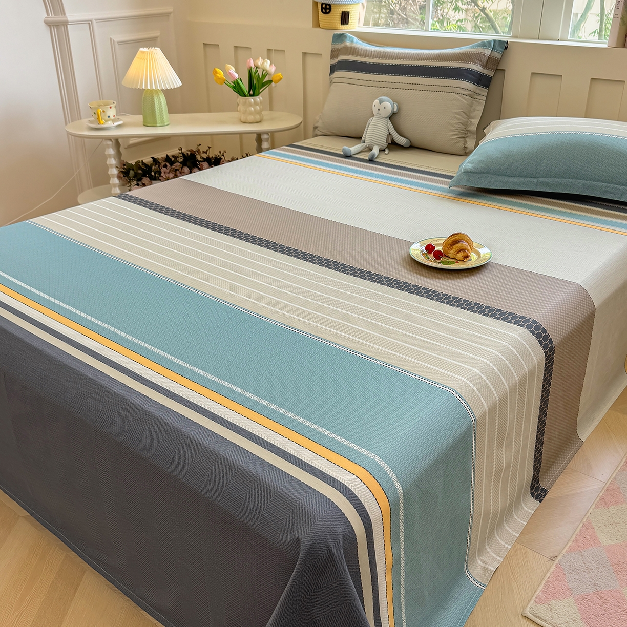 91家纺网 家纺一手货源 找家纺 壹贝家纺 2026新款全棉喷气印花床单系列 如果爱