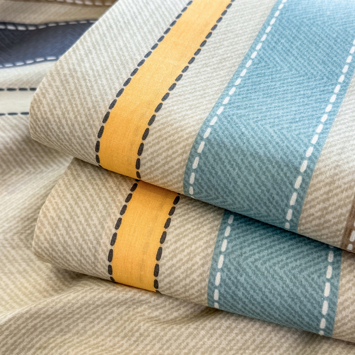 91家纺网 家纺一手货源 找家纺 壹贝家纺 2026新款全棉喷气印花床单系列 如果爱