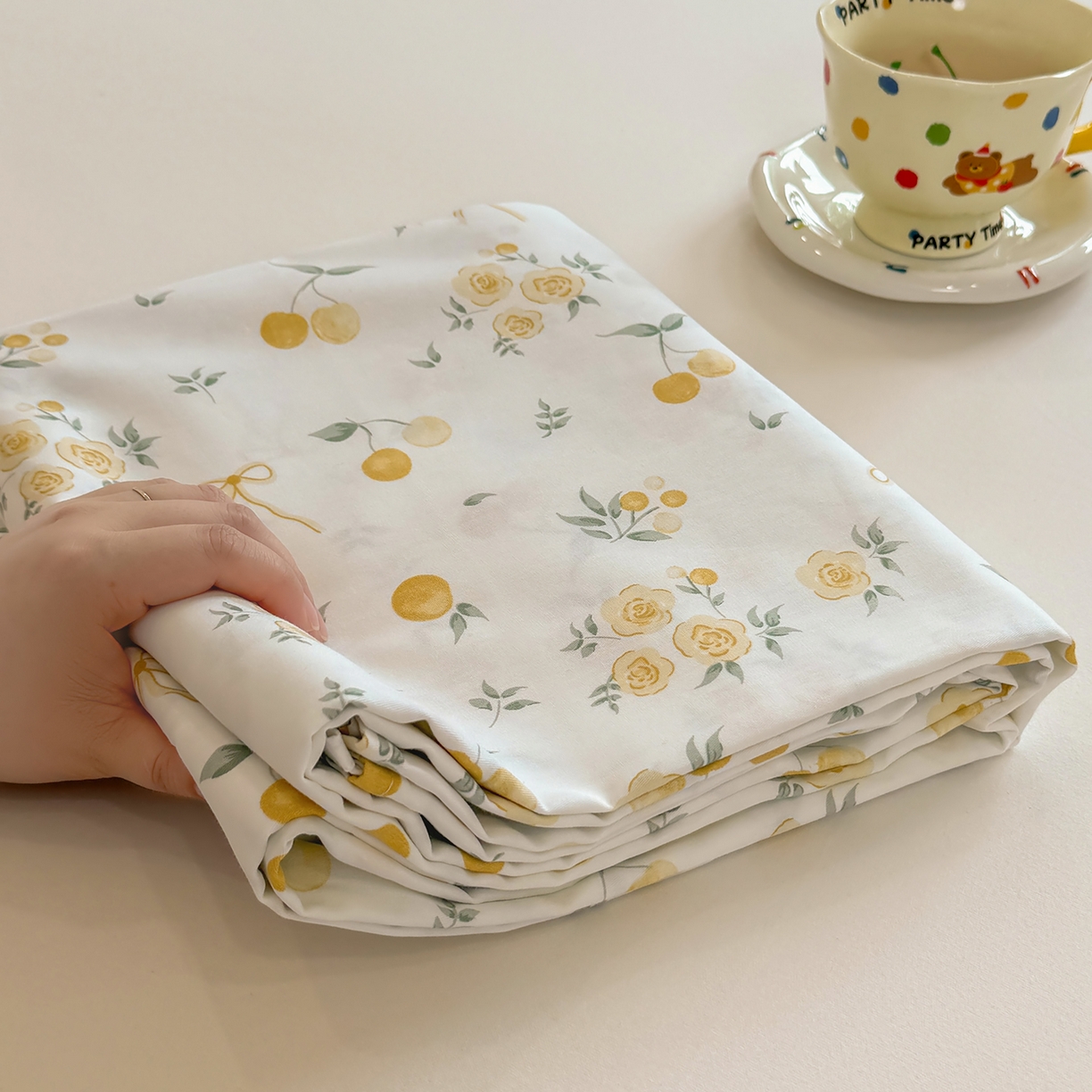 91家纺网 家纺一手货源 找家纺 壹贝家纺 2026新款全棉喷气印花床单系列 如愿