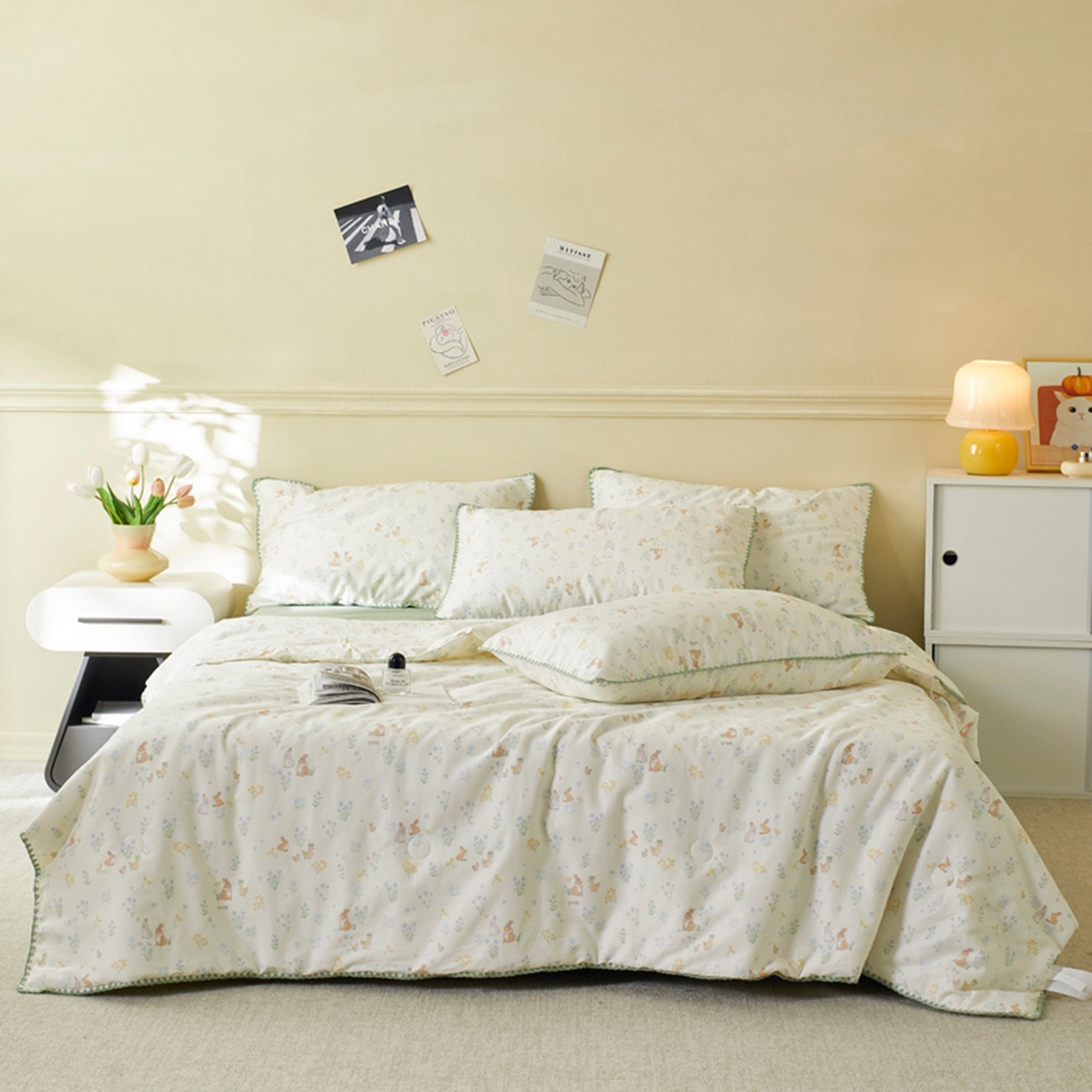 91家纺网 家纺一手货源 找家纺 （总）暖阳 2026新款全棉贝壳边棉花夏被