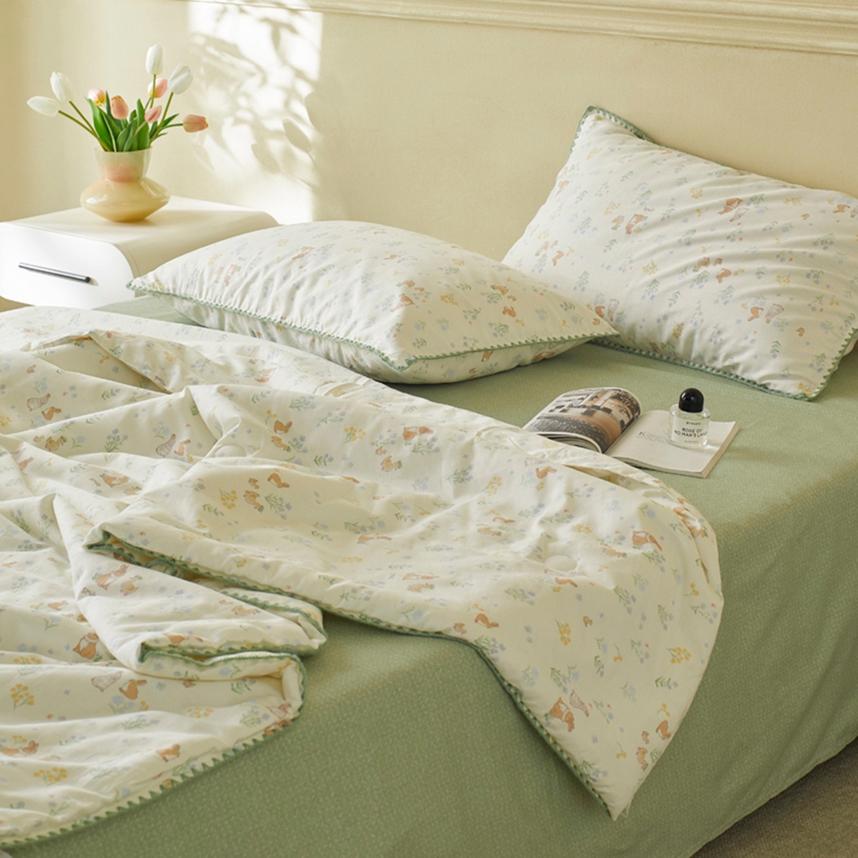 91家纺网 家纺一手货源 找家纺 （总）暖阳 2026新款全棉贝壳边棉花夏被