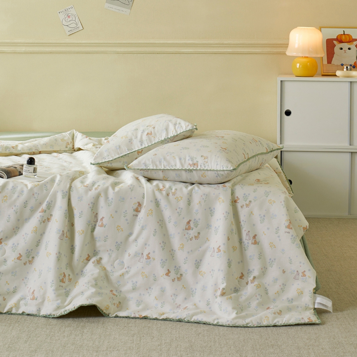 91家纺网 家纺一手货源 找家纺 （总）暖阳 2026新款全棉贝壳边棉花夏被