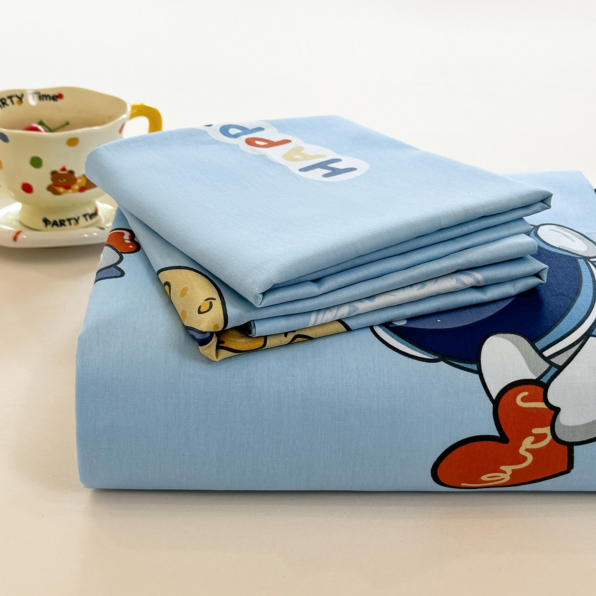 91家纺网 家纺一手货源 找家纺 壹贝家纺 2026新款全棉喷气印花床单系列 太空奇遇