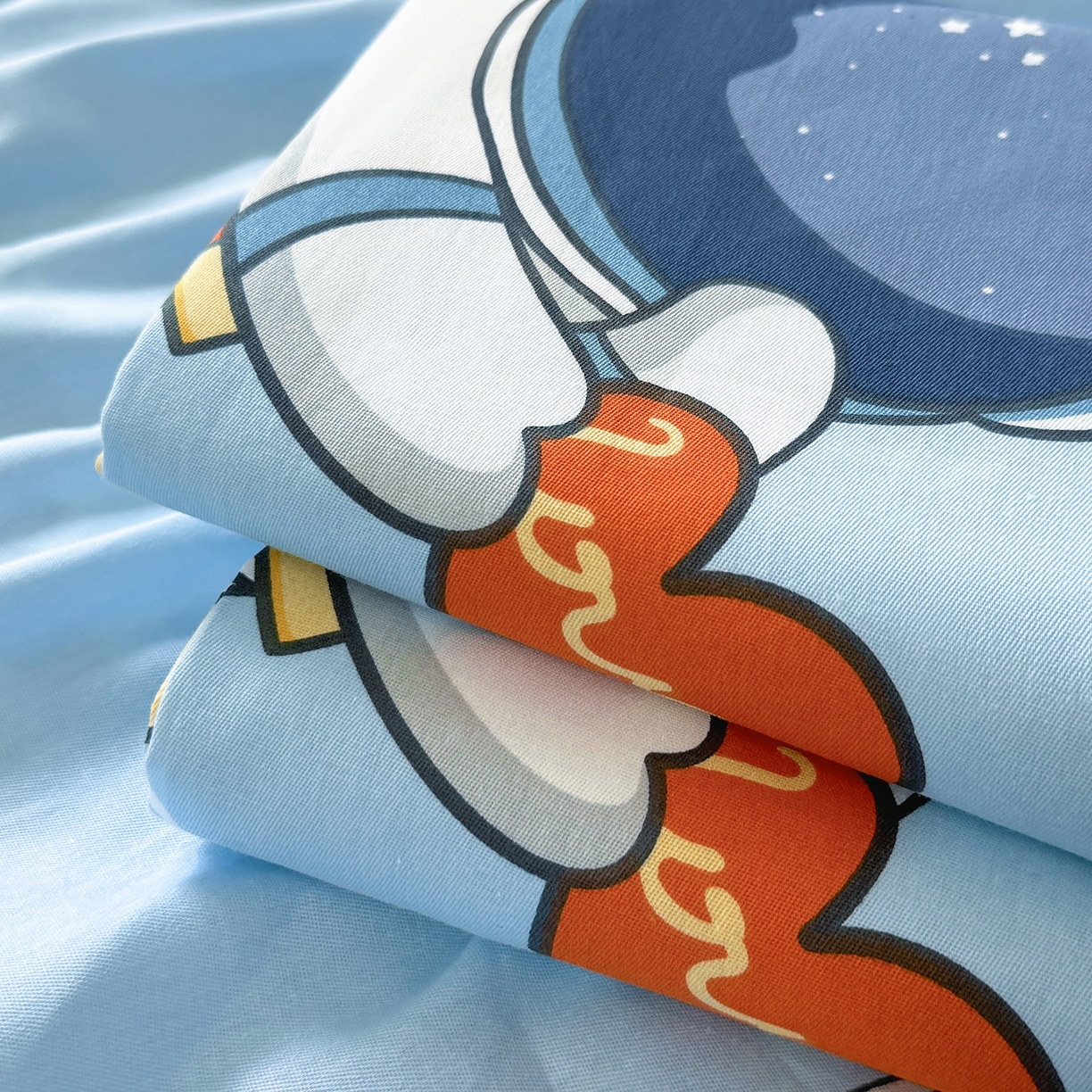 91家纺网 家纺一手货源 找家纺 壹贝家纺 2026新款全棉喷气印花床单系列 太空奇遇