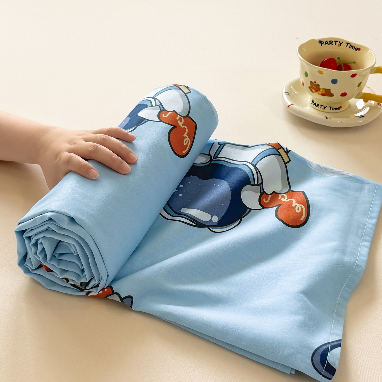 91家纺网 家纺一手货源 找家纺 壹贝家纺 2026新款全棉喷气印花床单系列 太空奇遇