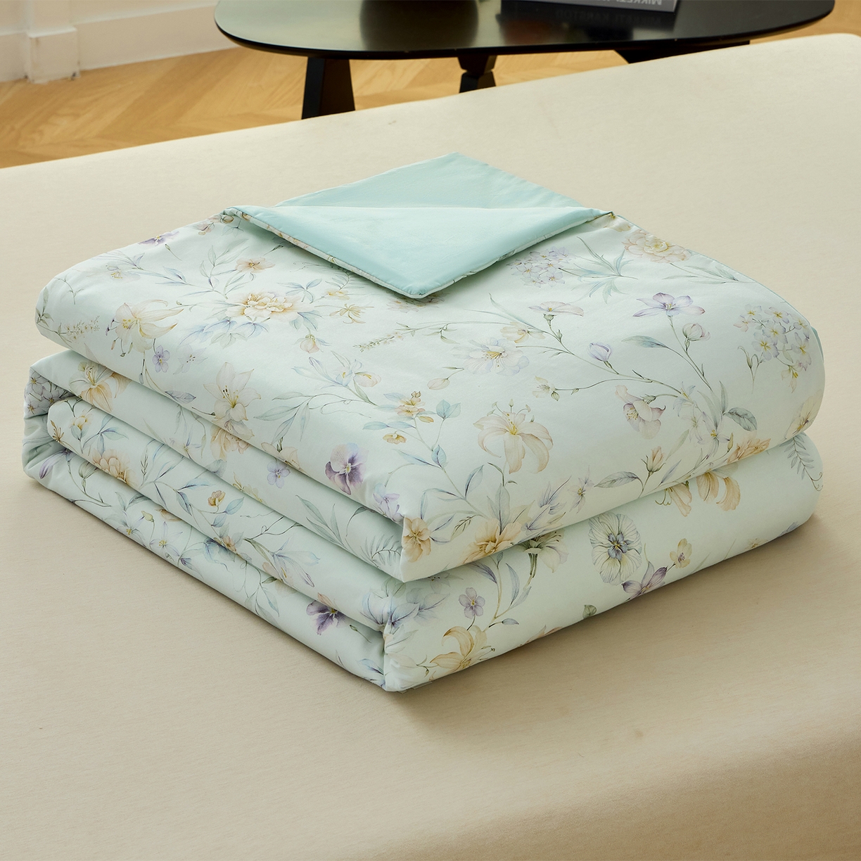 91家纺网 家纺一手货源 找家纺 （总）元元家居（元元被业） 2026新款全棉纯棉13372印花两用夏被夏凉被空调被