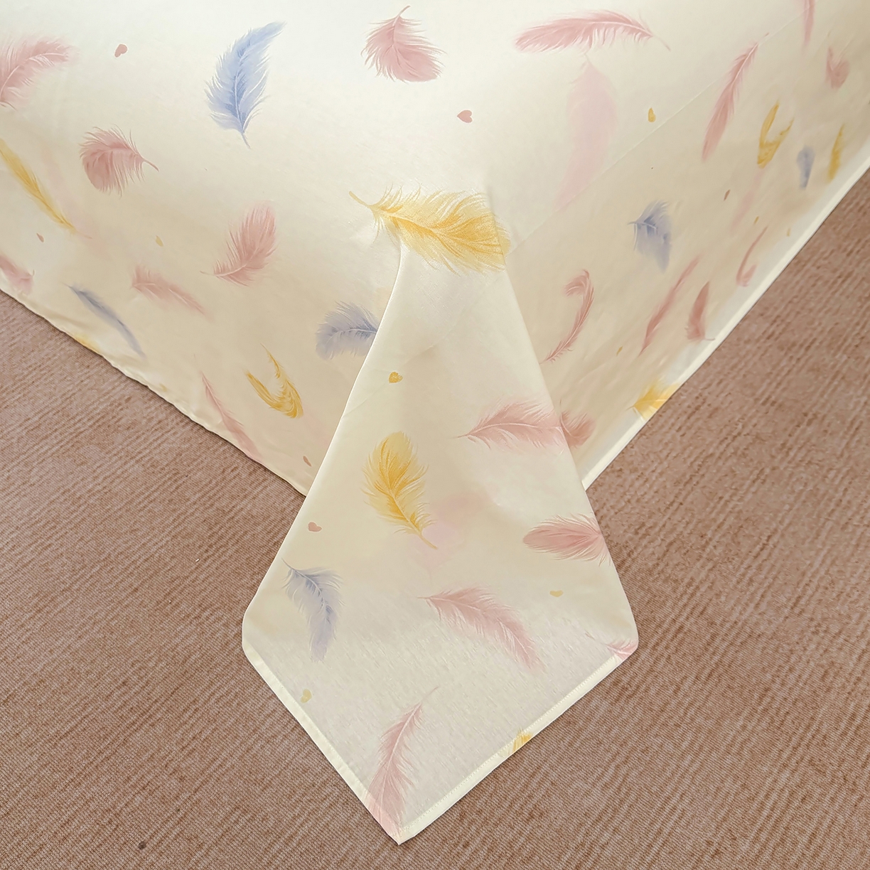 91家纺网 家纺一手货源 找家纺 壹贝家纺 2026新款全棉喷气印花床单系列 仙羽