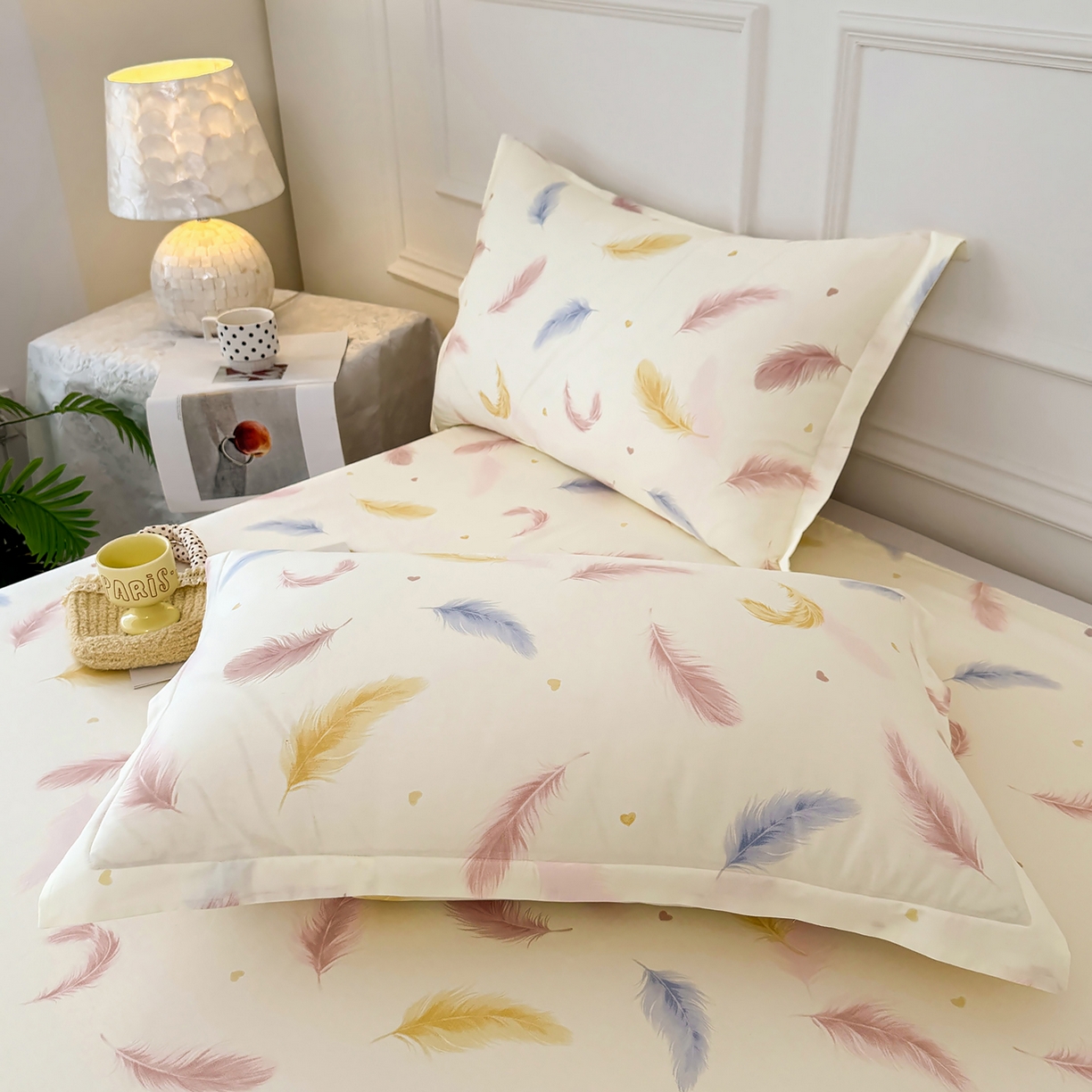 91家纺网 家纺一手货源 找家纺 壹贝家纺 2026新款全棉喷气印花床单系列 仙羽