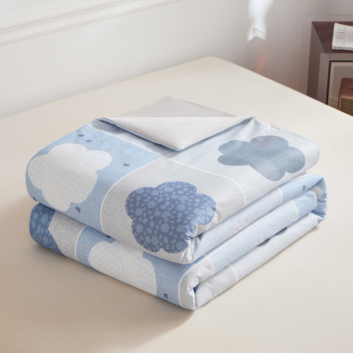 91家纺网 家纺一手货源 找家纺 （总）元元家居（元元被业） 2026新款全棉纯棉13372印花两用夏被夏凉被空调被