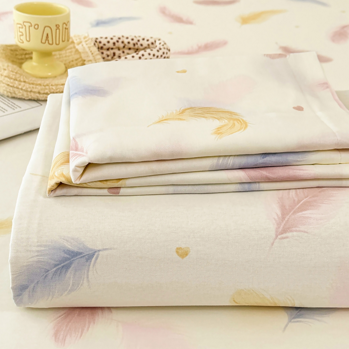 91家纺网 家纺一手货源 找家纺 壹贝家纺 2026新款全棉喷气印花床单系列 仙羽