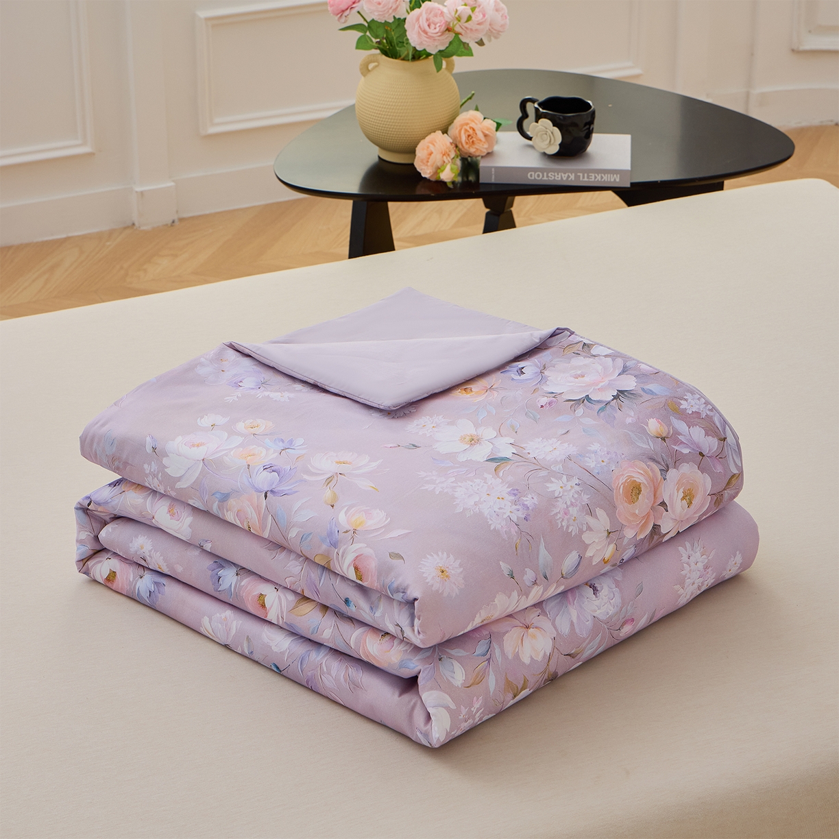 91家纺网 家纺一手货源 找家纺 （总）元元家居（元元被业） 2026新款全棉纯棉13372印花两用夏被夏凉被空调被